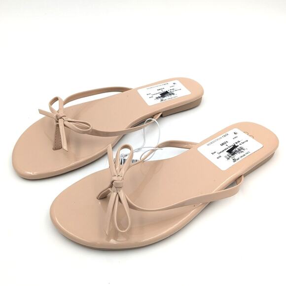 Seychelles Wish List Women's Bow Thong Flip Flops Sandals Beige Size US6 - Picture 1 of 6